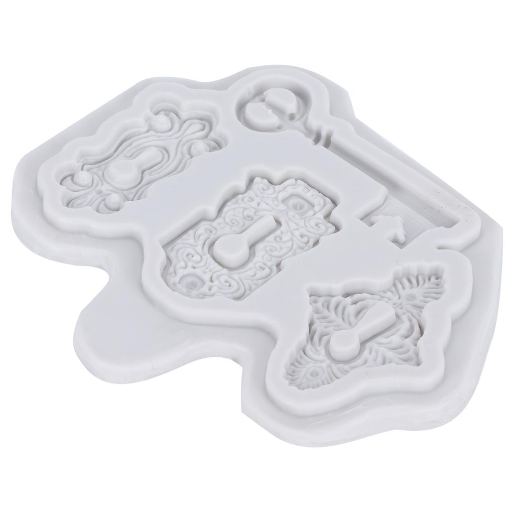 Keyhole Key Pattern Silicone Mold Fondant Chocolate Mold Baking Cake Decorating Tools50-1767 Gray