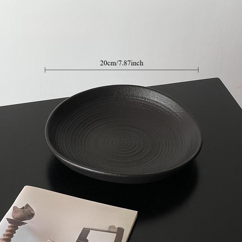 

1 PC Ceramic Solid Color Plate Household Pasta Steak Plate Simple and Beautiful Western Food Salad Plate