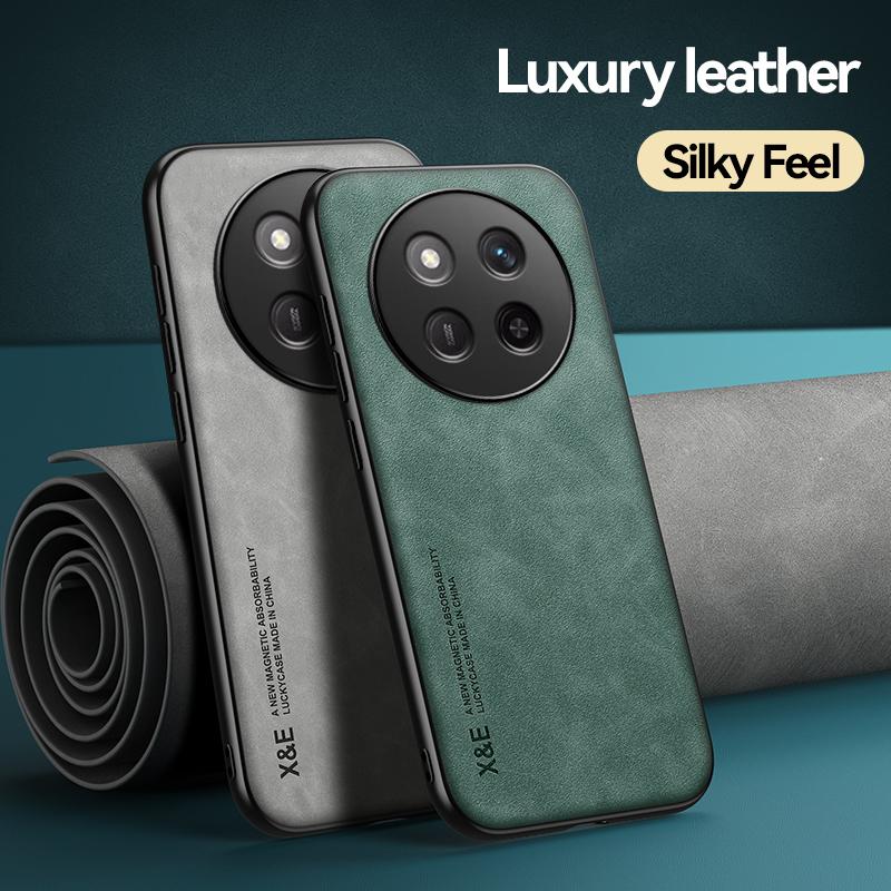 PU Leather Phone Case For Xiaomi Redmi Note 14 Pro Plus 5G 4G Skin Feeling Back Cover Silicone Full Protection Case Funda