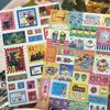 Retro Stamp Sticker Water Bottle Sticker Decorative Sticker Rewards Decal Poster Sticker for Scrapbooking Laptop