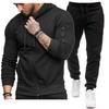 Men's Hooded Cardigan Sweatshirt Set: Trendy European & American Casual Autumn Sportswear