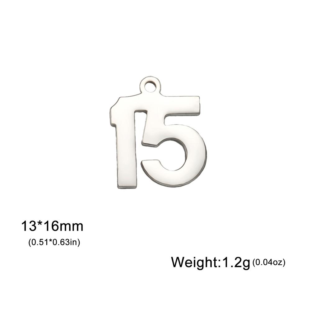 My Shape 1-25 Numbers Charms Stainless Steel Lucky Number Pendant for Necklace Bracelet Jewelry DIY Accessories Wholesale 10pcs