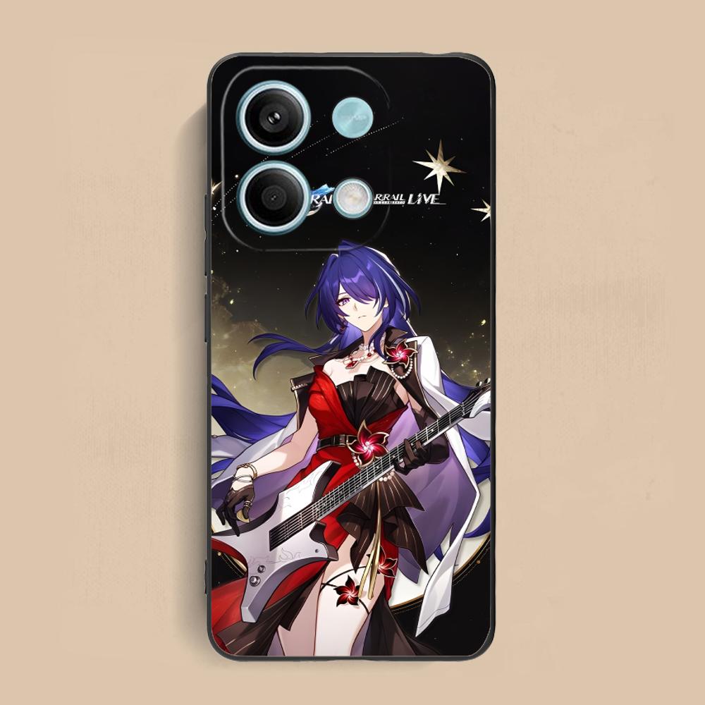 

HSR Acheron Matte TPU Mobile Phone Case for Xiaomi Redmi 15 14 13 12 A5 3 2 1 C Plus 4G 5G Colorful Printing Cover redmi 15