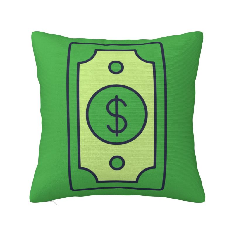 Money Cash Print Throw Pillow Case Decoration 3D Print Dollar Bill Sofa Chair Cushion Cover Polyester Cozy Pillowcase Dakimakura