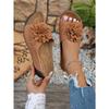 Wedge Slippers Women's Summer 2025 New Flower Cut-out Platform Plus Size Open-toe Sandals