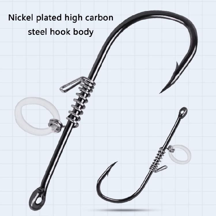 10Pcs Fishing Live Fish Hook Barbed Fishhook with Hole Fishing Hook Saltwater Fishing Tackle Live Shrimp Fixing Hook