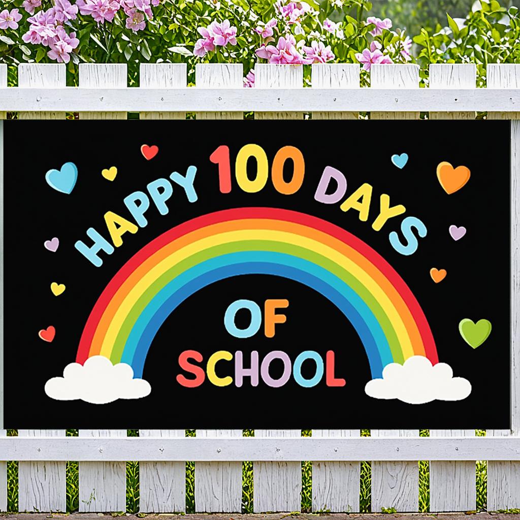 Rainbow Party decorations Decorative Lightweight Durable Photo booth backdrop Unique Event poster for Classroom