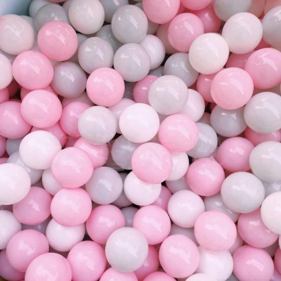 100Pcs/Set Colorful Pit Ball 3 Colors Thickened PE Crush Proof BPA Phthalate Free Safe Indoor Outdoor Baby Toddler Kids Round Ocean Ball Pool Toy Kit