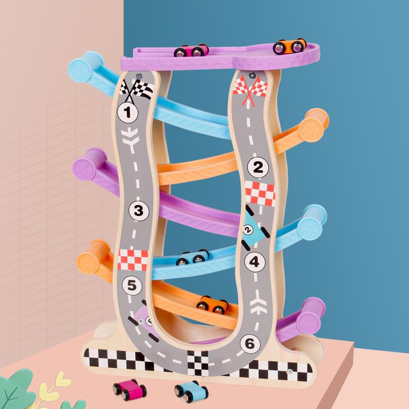 

Шестислойная деревянная трасса для машинок Детская STEM-игрушка Развитие когнитивных навыков Игра Творчество