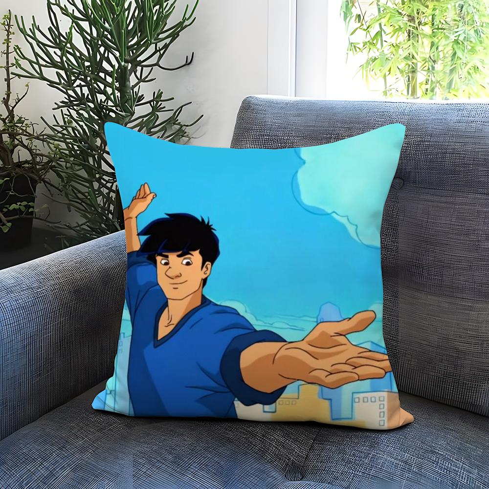 J-Jackie Chan A-Adventures Cushion Cover Comfortable Reversible Pillow Cover Ideal for Car Sofa Bedroom & Beyond