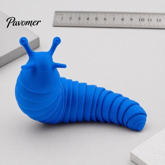 Colorful Macaron Decor Sensory Slug Fidget Toys, Mini Toys for Adults & Kids Party Favors, Twistable Desk Ornament Cute Autistic Children, Age