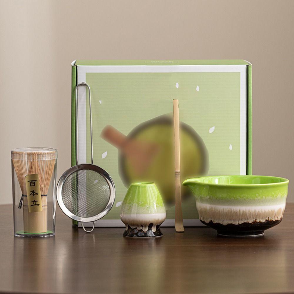 5Pcs/Set Tea Sticks Japanese Matcha Tea Set Reusable Chasen Traditional Matcha Gift  Home Brewing