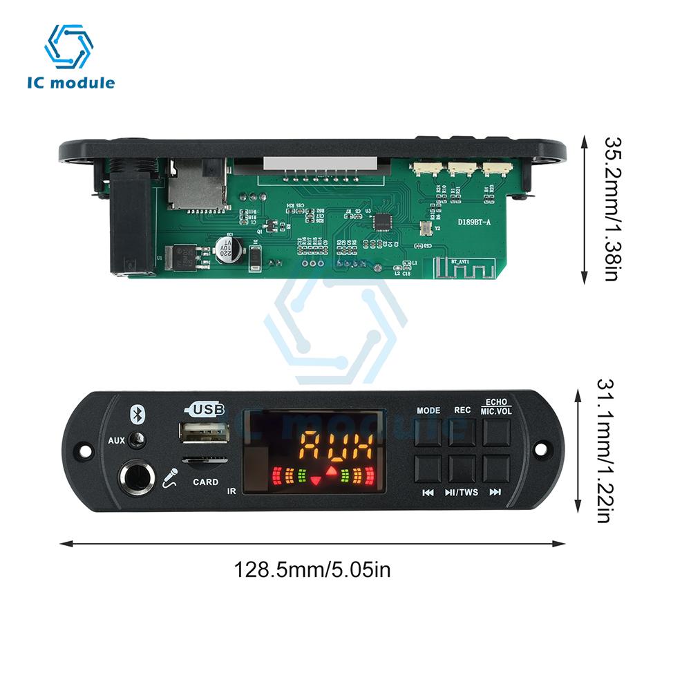 DC 12V MP3 BT Decoding Board Car Audio MP3 Decoder Decoding Module MP3 / WMA / WAV / APE Decoder Board Without Amplifier