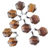 Artistic Crafted Flower Crystal Pendant Set Natural Stone Flower Pendant Charm For Handmade Jewelry And Necklace