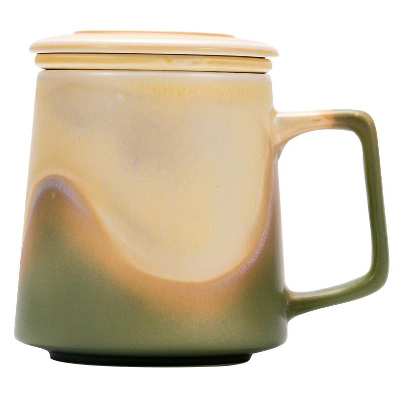 Jianshan Series Couple Cup, A Pair Of High-End Company And Enterprise Souvenirs, Ceramic Office Water Cup With Lid