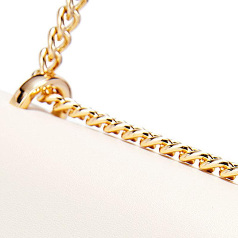 IELGY Crossbody Fashion Chain Women's Bag Square Magnetic Buckle Black All-match One Shoulder PU