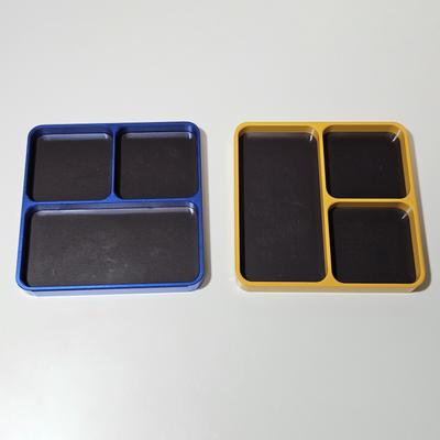 Magnetic Screws Tray RC Cars Tools Parts Metal Organizer with 4 Compartments Removable Magnetic Pad