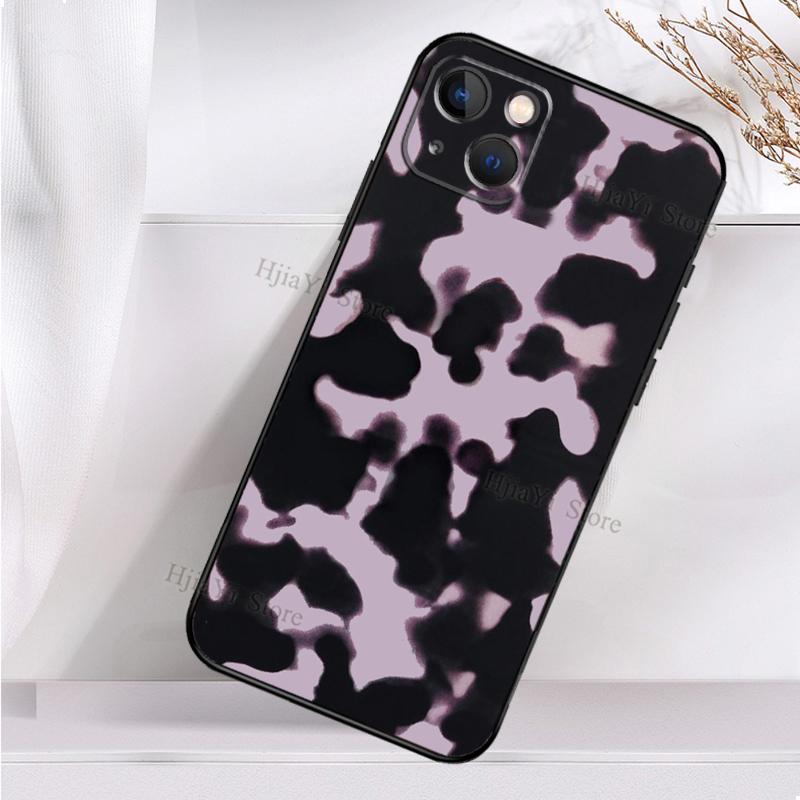 Tortoise Pattern Tortoiseshell Silicone Phone Case For iPhone 11 14 12 13 Pro Max Mini X XR XS Max 6 7 8 Plus SE 2020 Cover