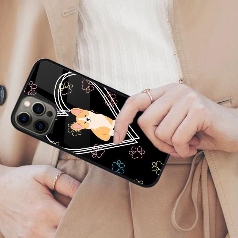 Cartoon Corgi Magnetische Handyhülle Für APPLE iPhone 17 Air 16 14 13 12 Pro Max 15 Plus Kabelloses Laden Mit MagSafe Abdeckung