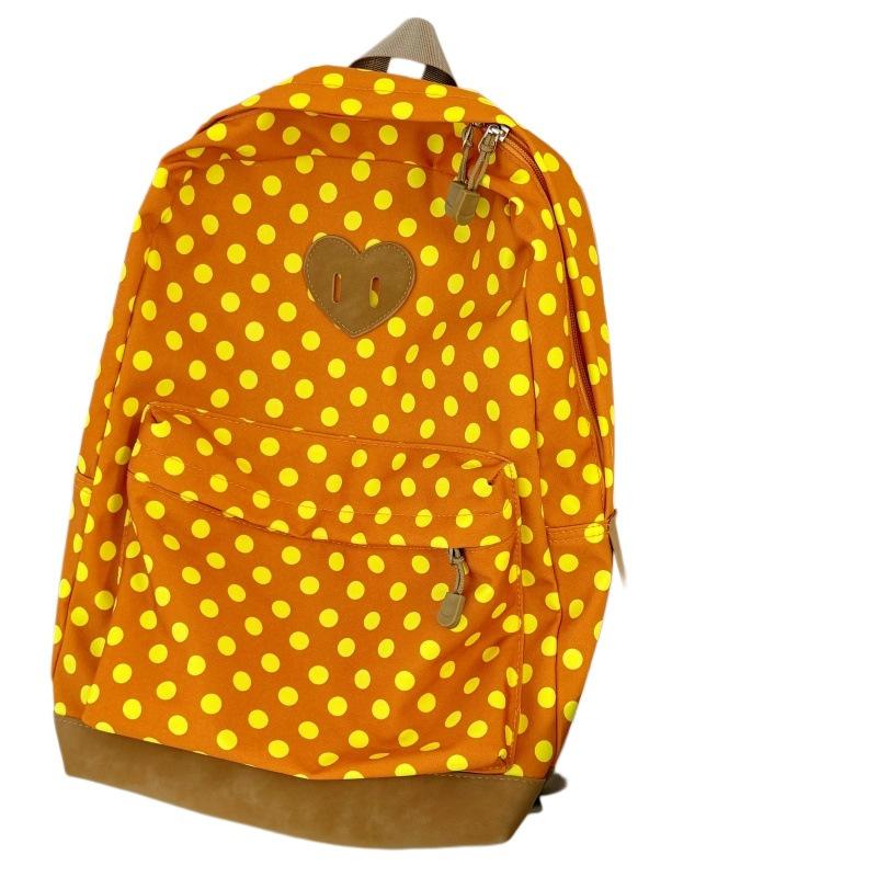 Schoolbag New Korean Retro Polka Dot Backpack Campus Versatile Lightweight High School Student Schoolbag Women's Leisure Travel Backpack