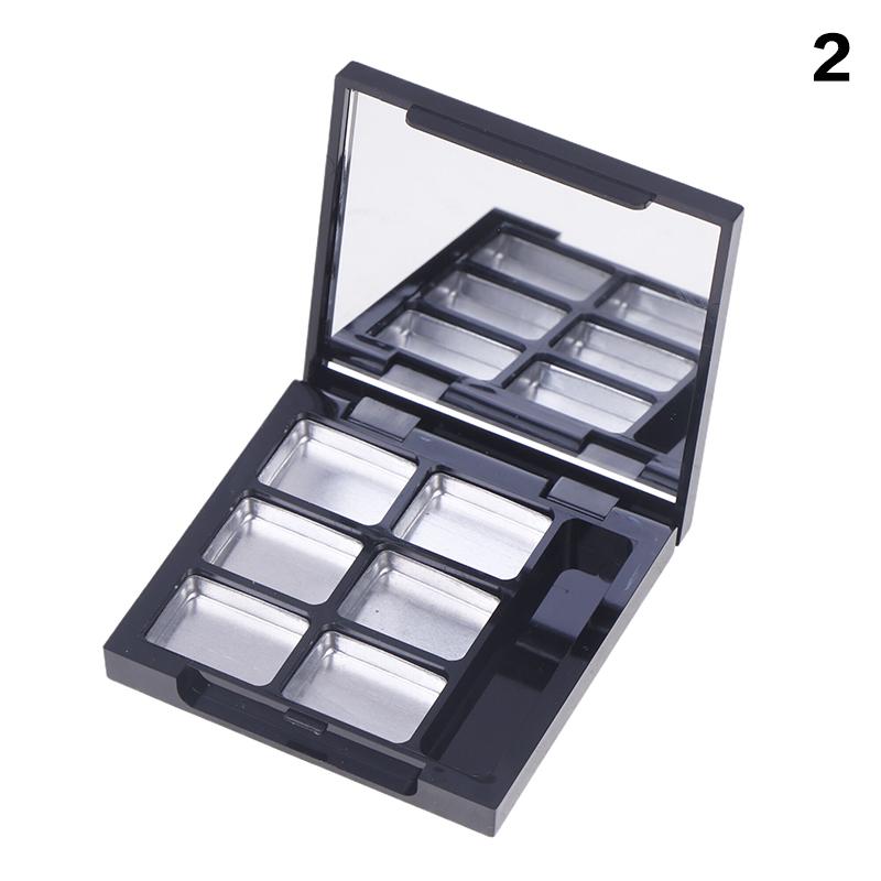 

Пустая палетка для румян, блюдо для хранения макияжа глаз с зеркалом для женщин, девушек, начинающих визажистов, DIY, коробка для хранения теней для век, инструменты