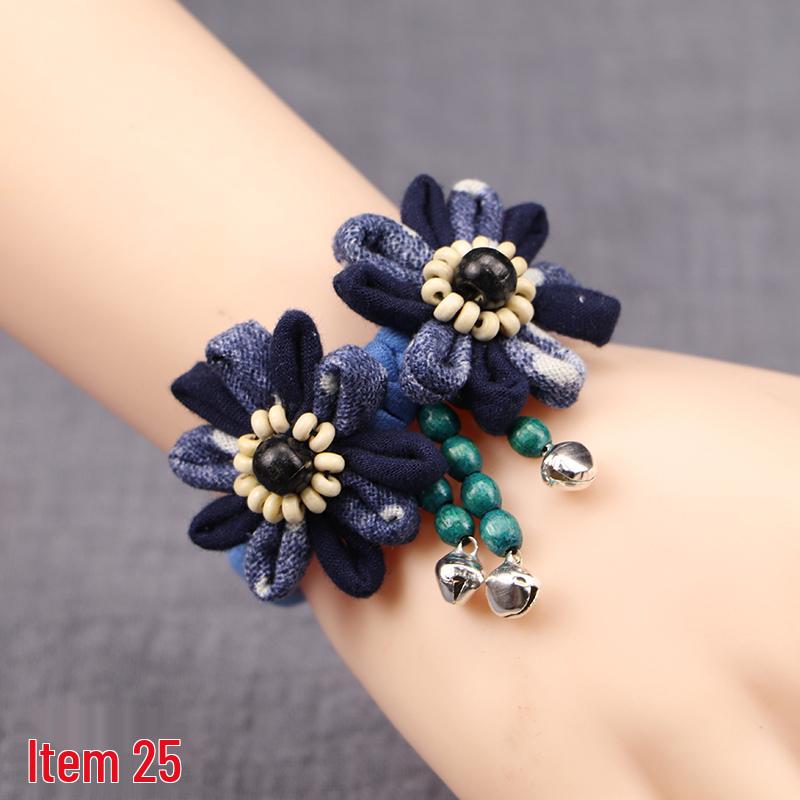 Yunnan Handgefertigtes Indigo Batik Baumwolle Leinen Armband