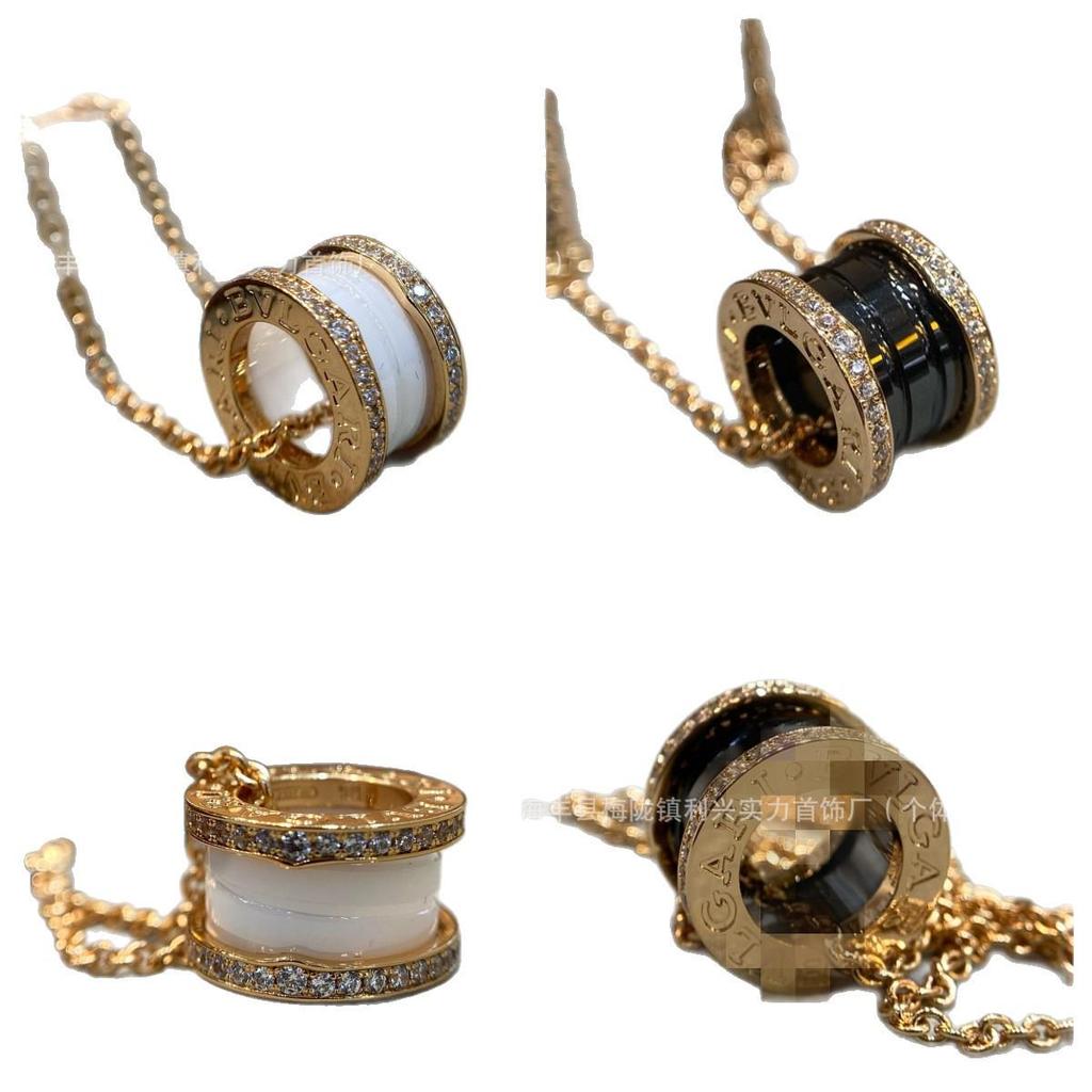 Baojia V Gold Spring Ceramic Necklace: Little Red Man Charity Edition, Delicate Clavicle Chain.