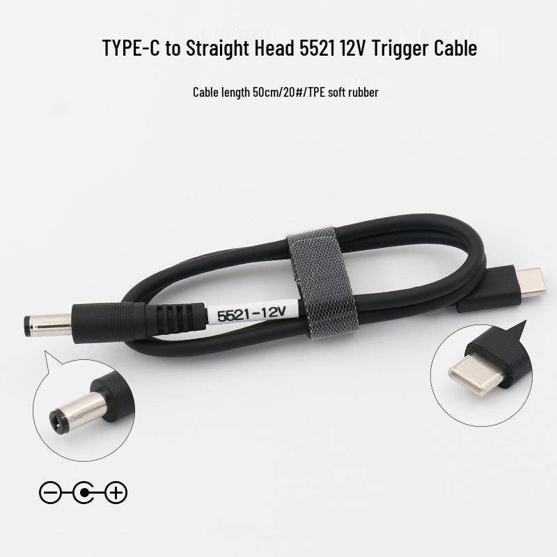

PD Trigger Activation Cable Type-C to DC5521 for 12V Devices