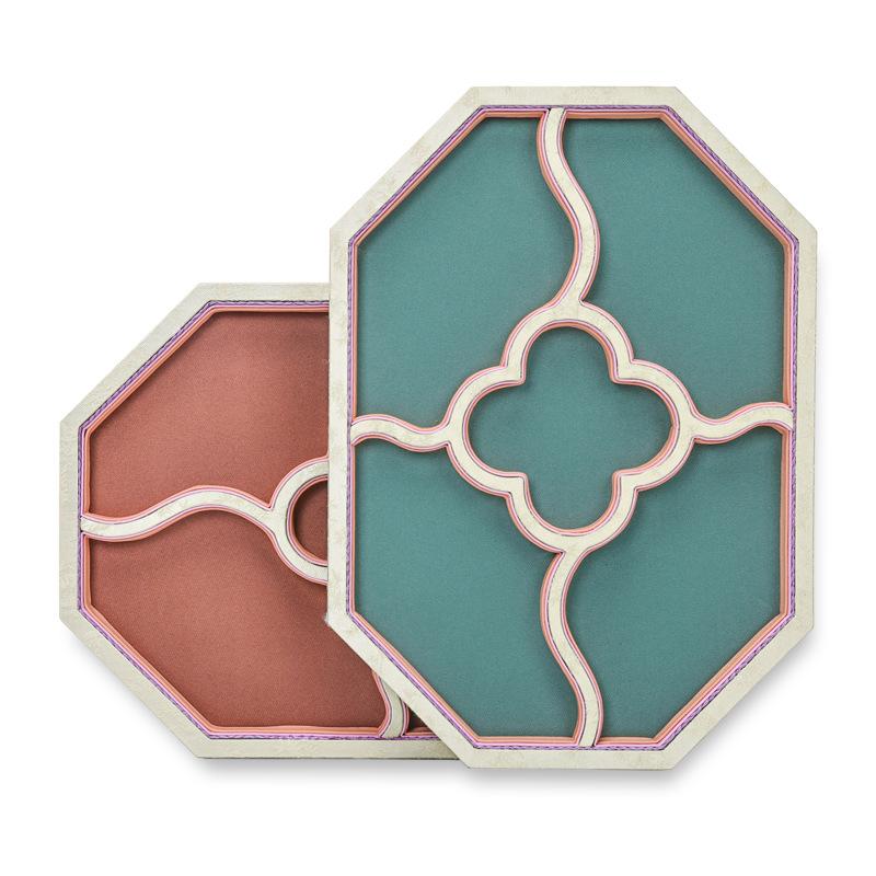 Octagonal Jewelry Tray Creative Jade Storage Display Tray Counter Bracelet Display Plate Live Streaming Jewelry Shooting Props