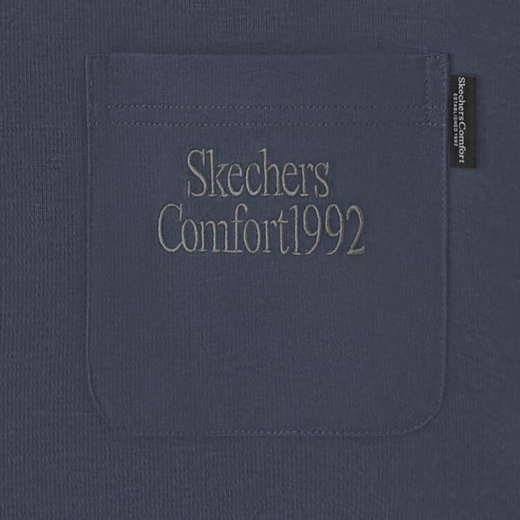 Skechers Sport Alliance Series Simple Comfortable Fashion Casual Breathable Short Sleeve T-Shirt Men Tops Odyssey-Gray L225M132-026R