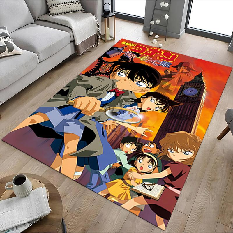 1pc Detective Conan Mystery Carpet for Playroom Bedroom Living Room Sofa Home Decor,kids Game Area Rug Non-slip Floor Mat Y72322