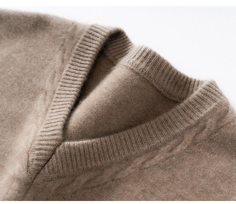 Korean Style Cashmere Women's Knit Sweater: Autumn Winter Solid Color Drop Shoulder Pullover