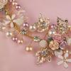 Gold Color Princess Crowns Rhinestone Bridal Jewelry Exquisite Flower Crown  Gift