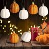 12pcs Plastic Pumpkin Hanging Ornaments Shining Thanksgiving Festival Decorative  Home Decoration