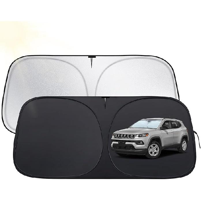 Windshield Sun Shade For Toyota 4Runner 2010-2025,  Fit Car Sun Shades With 420D Fabric & Foldable Memory Steel Wire, Sunshade For Car Windshield