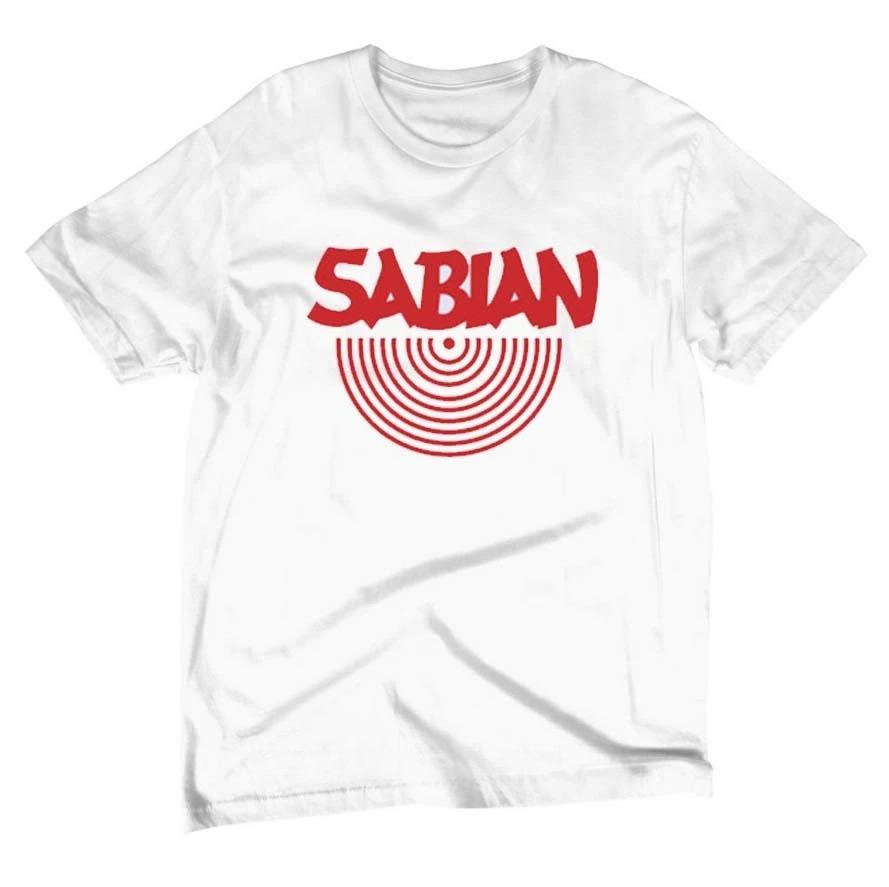 

Mens T Shirts Fashion Sabian Printed T Shirt Cotton Short Sleeve O Neck T-shirts Summer Hip Hop Tops XXXL білий