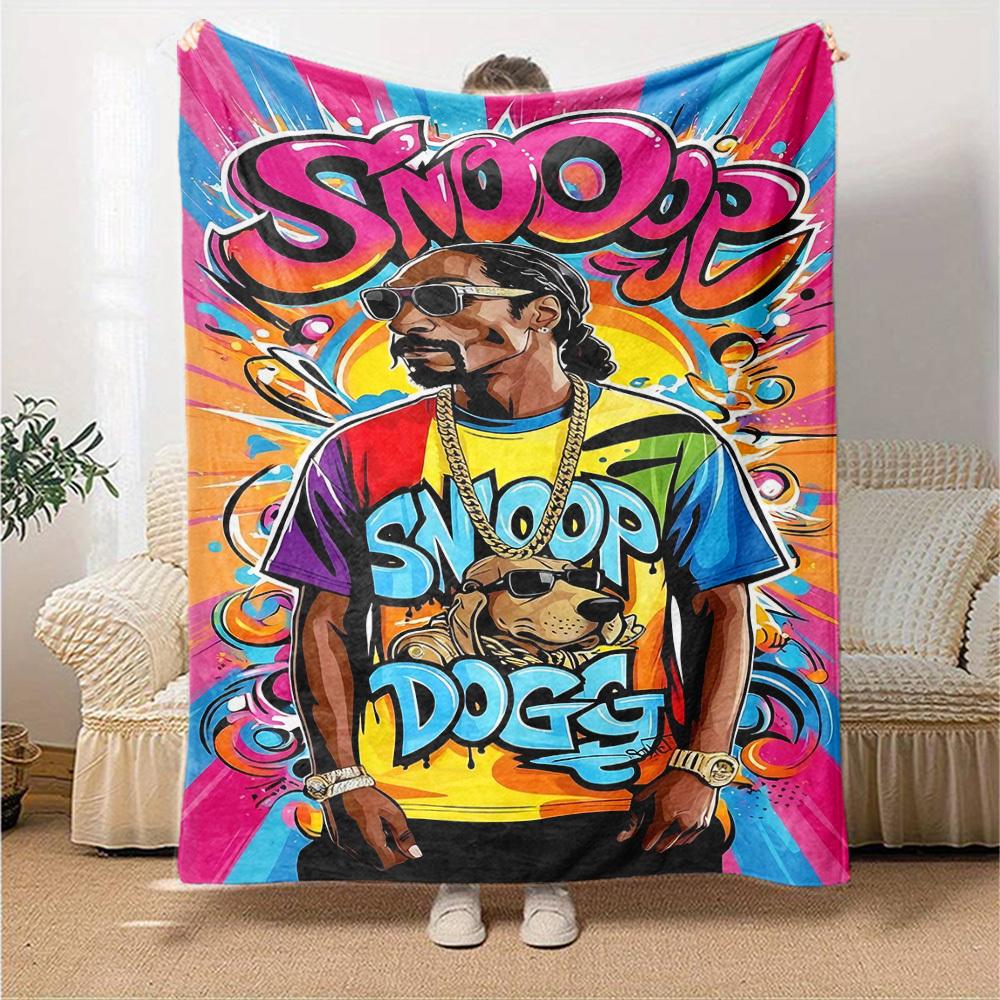 1pc Snoop Dogg Themed Printed Soft and Comfortable Home Blanket, Small Throw Blanket, Nap Blanket, Suitable as a Gift l044