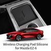 For Mazda EZ-6 EZ6 2025 Silicone Wireless Charging Mat Phone Anti-slip Protective Storage Box Pad Car Interior Accessories Black