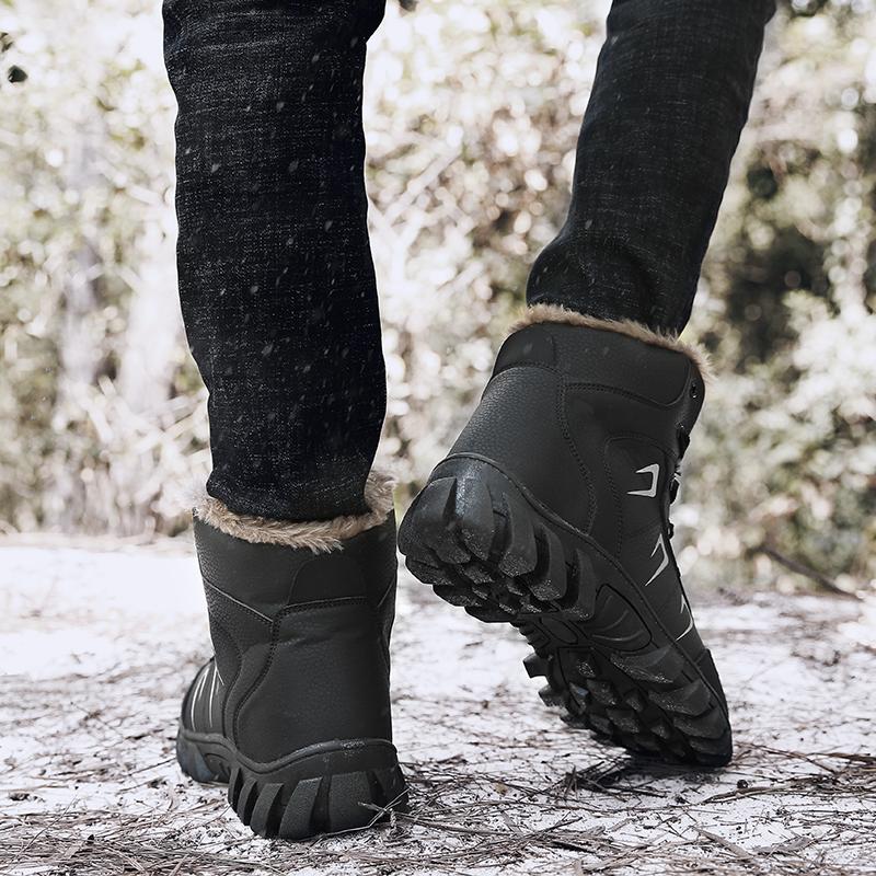 Pánské zimní boty Dámské boty do sněhu Horolezecké boty s kožíškem Vodotěsné Unisex turistické boty pro volný čas