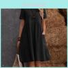 Vintage Cotton Linen Summer Dress With Pockets And Pleated Details For Women