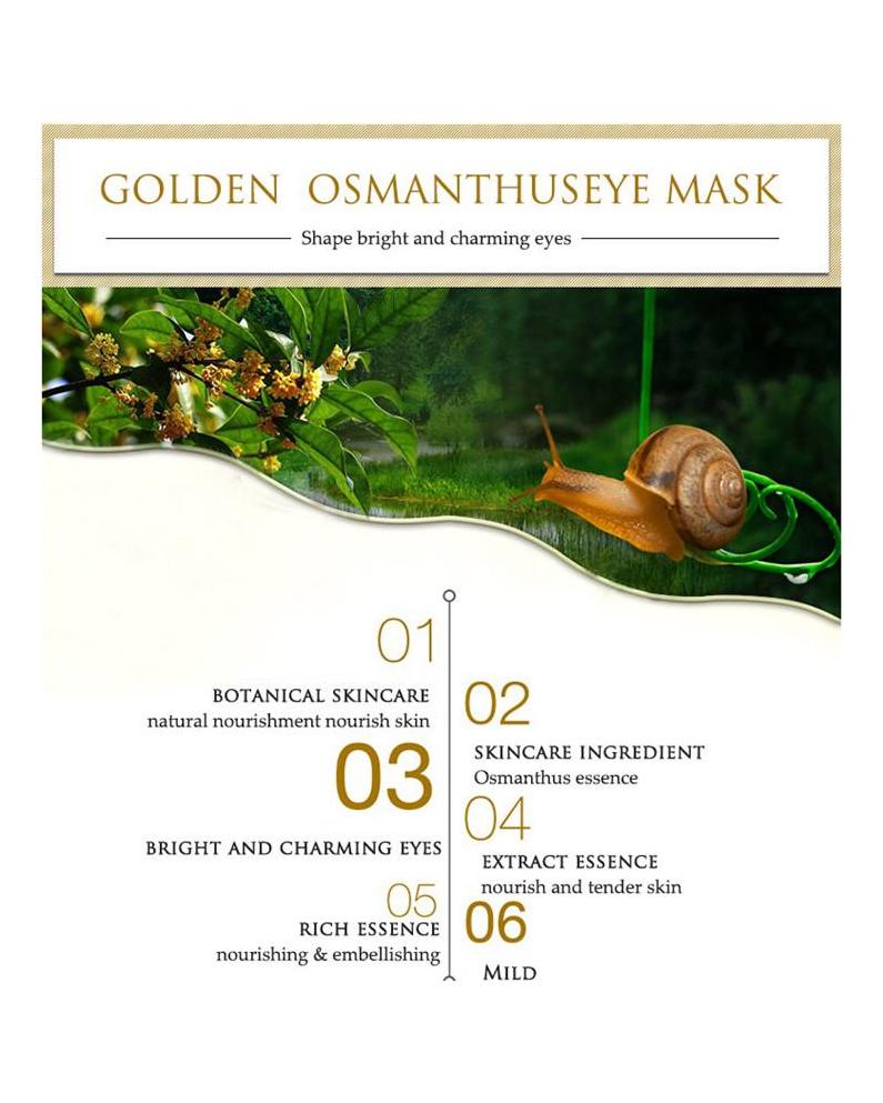 80 Stück/Flasche Gold Osmanthus Augenmaske Augenpflege Kollagen Gel Molkeprotein Schlaf Augenklappe