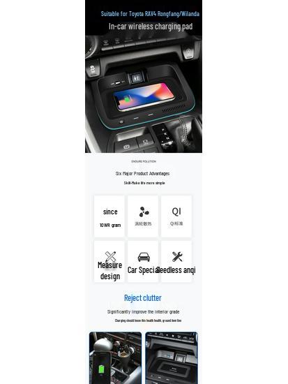 Wireless Fast Charging Plug-In for 20-23 Toyota RAV4/Wilanda Console Modification