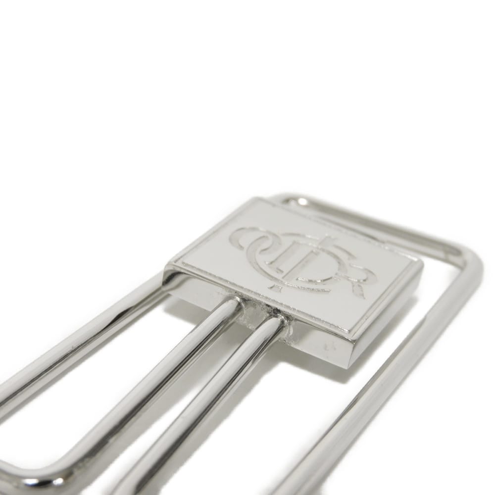 Used 10656 Logo Signature Bill Clip 7988 Vintage Excellent Condition Monsieur Metal Silver Men's from Japan AUTHENTIC