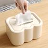 High-End Spring Pop-Up Tissue Box | Creative Desktop Napkin Storage | Cream Style