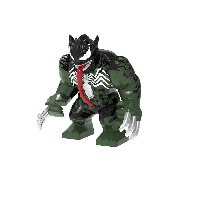 Marvel superhero building blocks, Spider Man, Venom, action characters, toys, anime characters, assembled dolls, birthday gifts