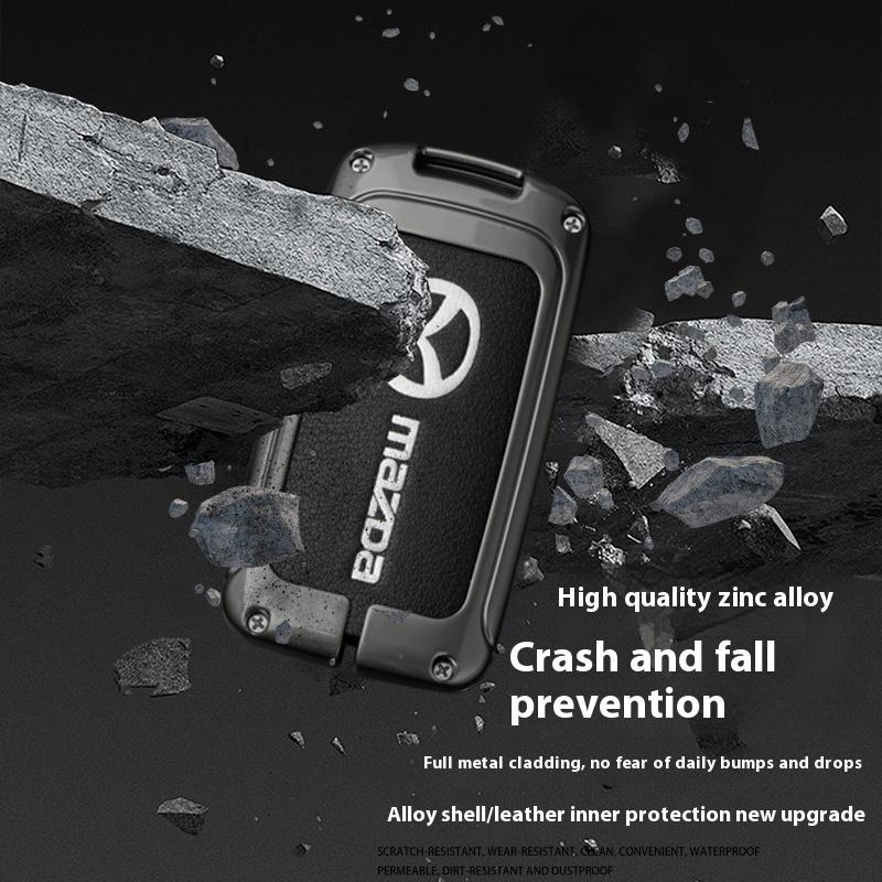 For Mazda Axela Atenza 3 2 6 CX3 CX5 CX30 CX8 CX9 MX5 RX7 RX8 SKYACTIV Zinc Alloy Car Key Holder Remote Protector Car Key Cover vf2