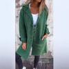 Vintage New Autumn Winter Women's Clothes Trench Casual Solid Long Sleeve Outerwears Vintage Lapel Mid Length Coats Suit Jackets
