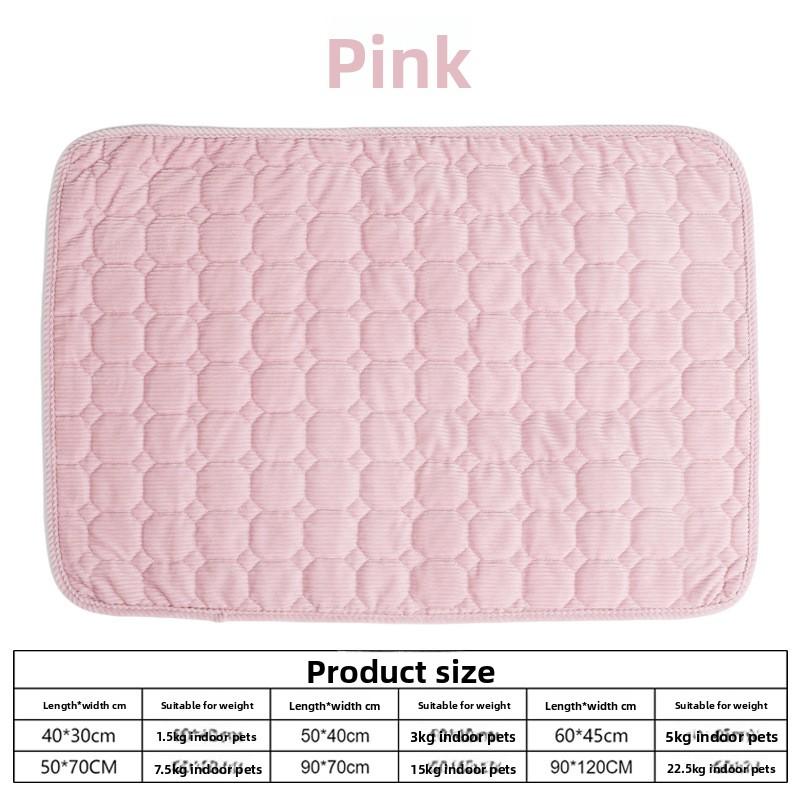 

All-season Universal Corduroy Dog Mat, Thickened Cat Mat, Scratch-resistant, Washable, Wear-resistant Sleeping Mat, Anti-slip Pet Bed Mat 30*40 розовый