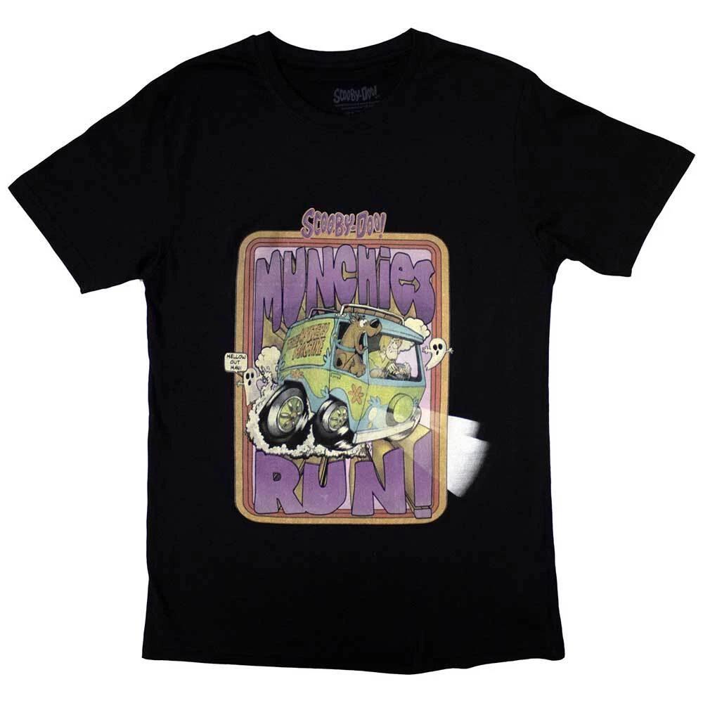 Scooby Doo Munchies Run T-Shirt Black New XS