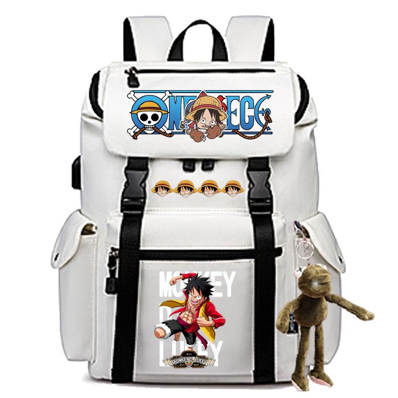 2024 Cross-border New Popular ONE PIECE Cartoon Pattern Backpack College Student Large-capacity Laptop